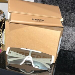 Women Burberry Sunglasses with White Accents